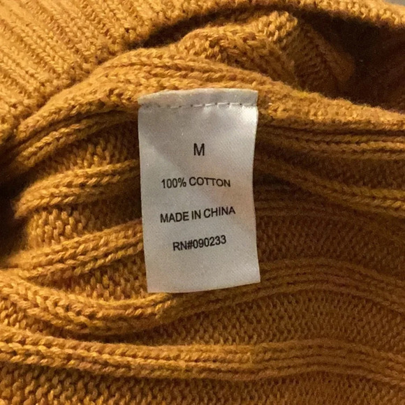 PACSUN LA HEARTS Women's Cropped Sweater Ribbed Brown/Mustard Size Medium - Picture 7 of 7